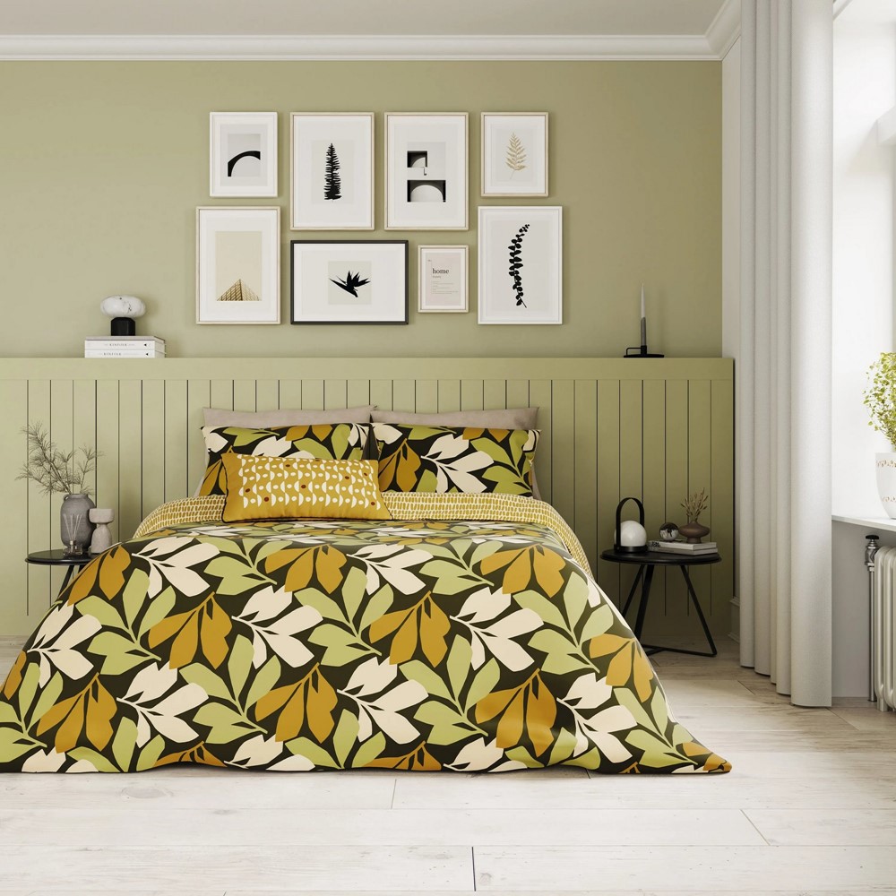 Otto Bedding by Helena Springfield x Simply Scandi in Chartreuse Yellow